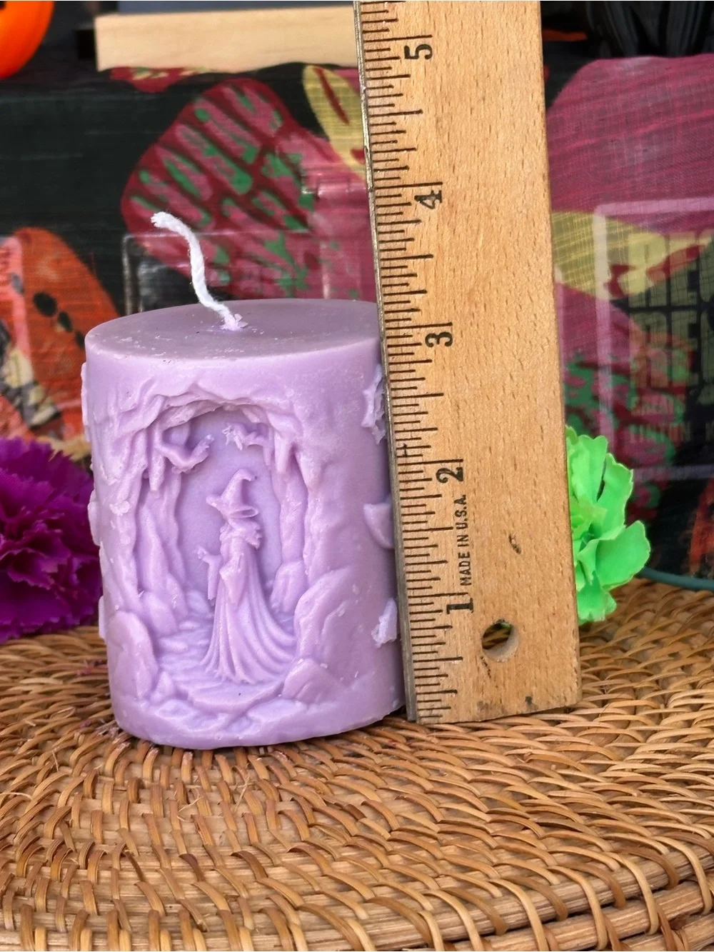 Lavender Witch in the Woods Pillar Candle